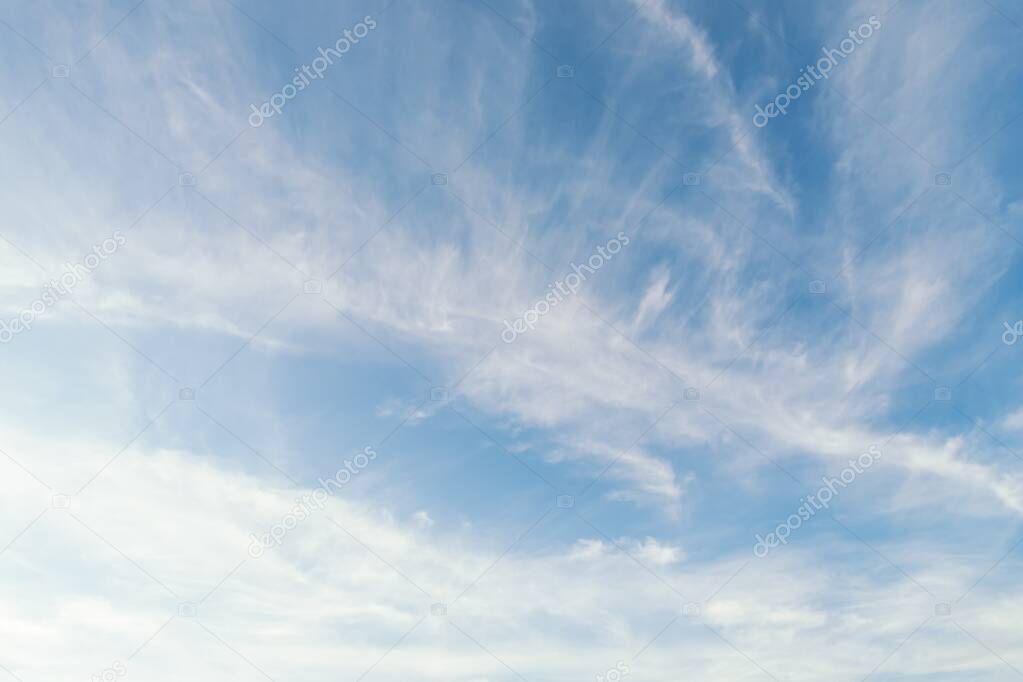 Sky background. Beautiful sky with white cirrocumulus clouds