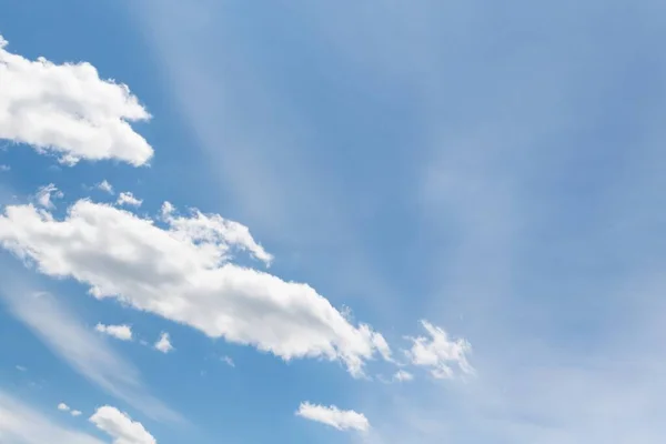 Nuvens Brancas Cirrocumulus Céu Azul Claro Céu Bonito Fundo — Fotografia de Stock