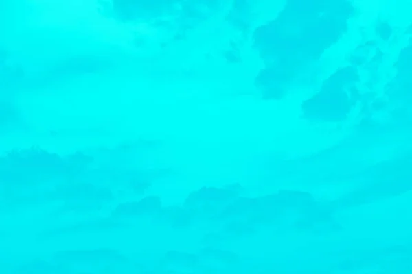 Aquamarine Abstrato Aqua Cor Gradiente Céu Fundo Com Nuvens — Fotografia de Stock
