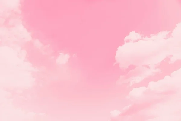 Krásná Růžová Obloha Bílými Mraky Tónovaná — Stock fotografie