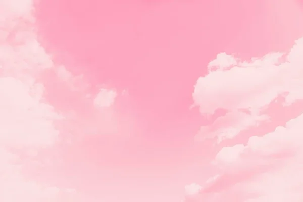 Beautiful pink sky with white clouds, toned