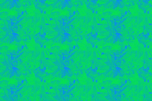 植物的无缝背景 绿色和蓝色的抽象背景与菲克斯叶型 — 图库照片