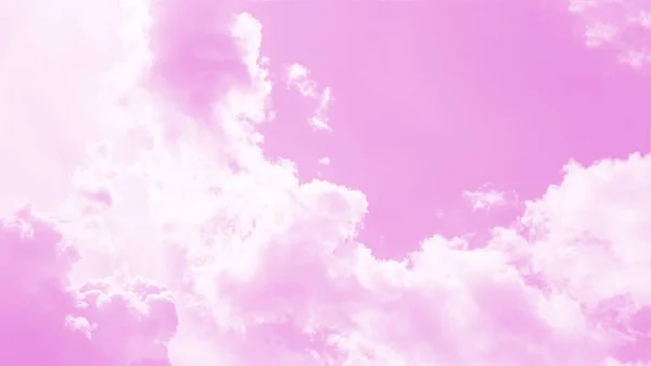 Panorama Sfondo Cielo Rosa Cielo Con Nuvole Bianche Rosa — Foto Stock