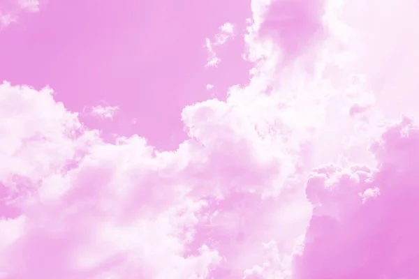 Fondo Cielo Rosa Cielo Con Nubes Rosas Blancas —  Fotos de Stock