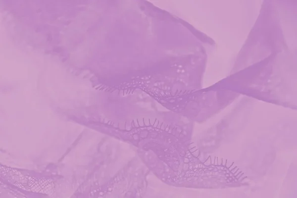 Delikat Violett Silke Spets Underkläder Pastell Rosa Bakgrund — Stockfoto