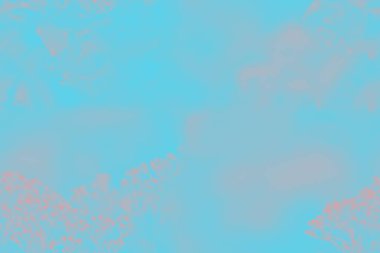 Mercan rengi ve turkuaz bulanık arkaplan, çiçek deseni