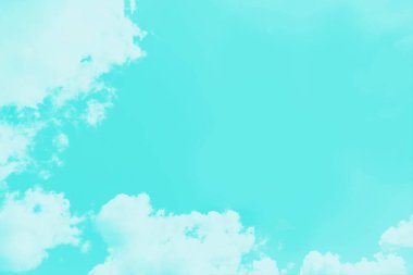 Aquamarine turkuaz gradyan soyut arkaplan, bulutlu gökyüzü