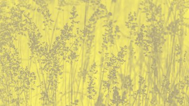 Bitki desenli açık sarı kahverengi soyut arkaplan