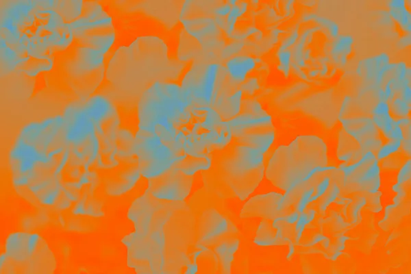 Flor naranja lava exuberante y fondo abstracto de color gris, patrón de flores de clavel — Foto de Stock