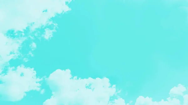 Аквамарин Бірюзовий Абстрактний Панорамний Фон Небо Хмарами — стокове фото