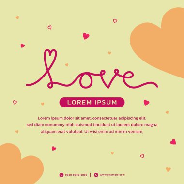 Sevgililer Günü tebrikleri için tasarım. Sevgililer Günü sosyal medya tasarımı
