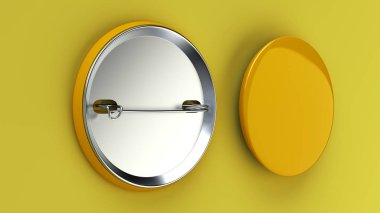 Sarı arka plan boş sarı rozet