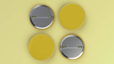 Sarı arka plan boş sarı rozet