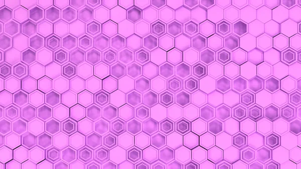 Fondo Abstracto Hecho Hexágonos Púrpura Pared Hexágonos Patrón Panal Ilustración — Foto de Stock