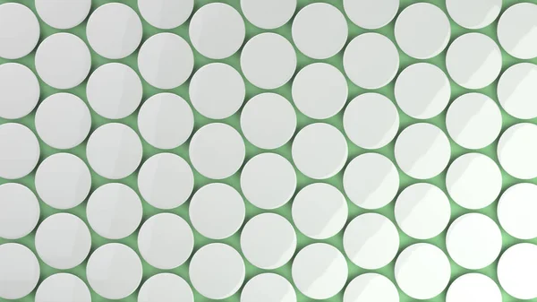 Blank White Badge Green Background Pin Button Mockup Rendering Illustration — Stock Photo, Image
