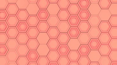 3d arka plan kırmızı altıgen yaptı. Altıgen yanarak bahislerin doğru duvarına. Petek desen. 3D render illüstrasyon