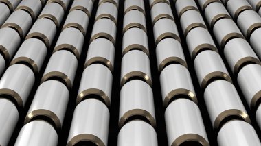 Siyah arka plan üzerine beyaz gazoz Raws kutular. İçecek mockup. Bira veya içecek teneke paketi. 3D render illüstrasyon