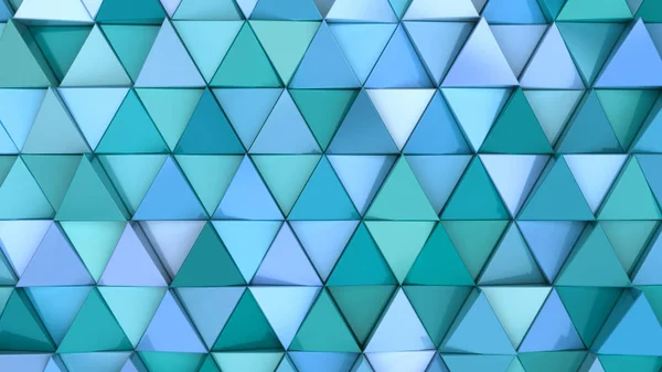 Patrón Prismas Triángulo Azul Pared Prismas Fondo Abstracto Ilustración Representación — Foto de Stock