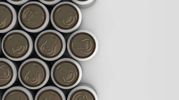 Stora Vita Läskburkar Vit Bakgrund Dryck Mockup Tin Paketet Eller — Stockfoto