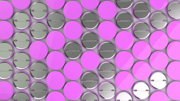Порожні Фіолетові Значки Білому Тлі Натисніть Кнопку Макет Ілюстрація Рендеринга — стокове фото