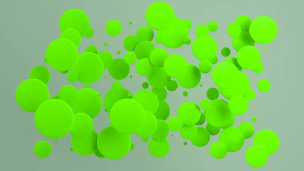 Gröna Skivor Slumpmässiga Storlek Vit Bakgrund Abstrakt Bakgrund Med Cirklar — Stockfoto