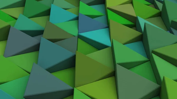 Patroon Van Groene Driehoek Prisma Muur Van Prisma Abstracte Achtergrond — Stockfoto