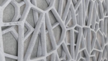 Soyut somut 3d rendeleyin. Kaotik satır yapısı. 3D render illüstrasyon