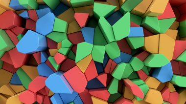 Canlı kırık yüzey. 3d arka plan. 3D render illüstrasyon