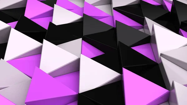Modèle Prismes Triangle Noir Blanc Violet Mur Prismes Résumé Fond — Photo