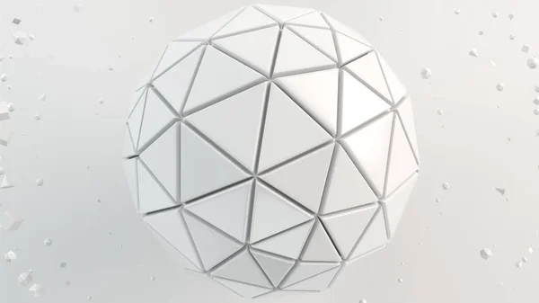 Abstract Background White Sphere White Surface Render Illustration — Stock Photo, Image