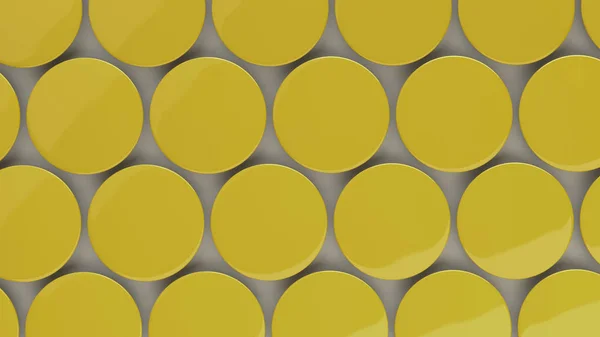 Beyaz Arka Plan Üzerinde Boş Sarı Rozeti Pin Düğmesini Mockup — Stok fotoğraf