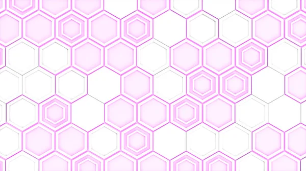 Abstract Background Made White Hexagons Purple Glowing Background Wall Hexagons — Stock Photo, Image