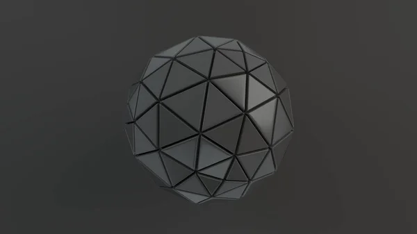 Abstract Background Black Sphere Black Surface Render Illustration — Stock Photo, Image