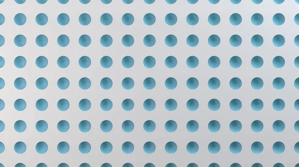 Weiße Oberfläche Mit Einem Muster Blauer Hemisphären Einbuchtungen Abstrakter Hintergrund — Stockfoto