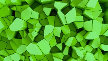 Yeşil yüzey çatlak. 3d arka plan. 3D render illüstrasyon