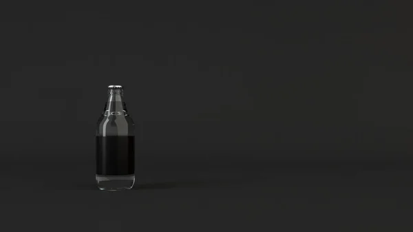 Burla Botella Agua Transparente 33L Con Etiqueta Blanco Negro Sobre — Foto de Stock