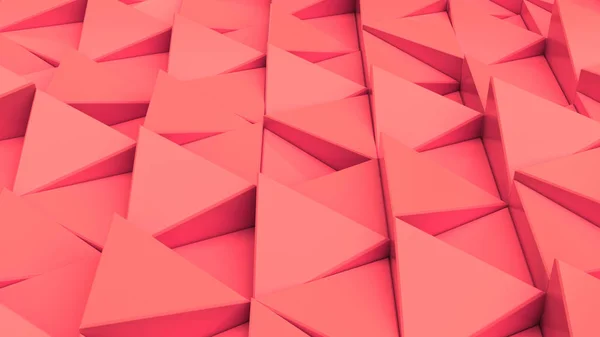 Patrón Prismas Triángulo Rojo Pared Prismas Fondo Abstracto Ilustración Representación —  Fotos de Stock
