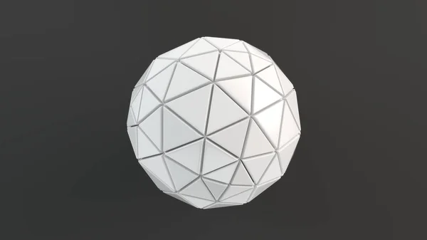 Abstract Background White Sphere Black Surface Render Illustration — Stock Photo, Image