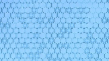 3d arka plan mavi altıgenler yaptı. Altıgen yanarak bahislerin doğru duvarına. Petek desen. 3D render illüstrasyon