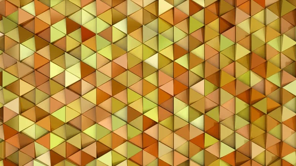 Muster Gelber Dreiecksprismen Wand Aus Prismen Abstrakter Hintergrund Darstellung — Stockfoto