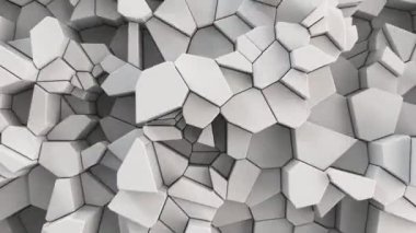 Beyaz kırık yüzey. 3d arka plan. 3D render animasyon