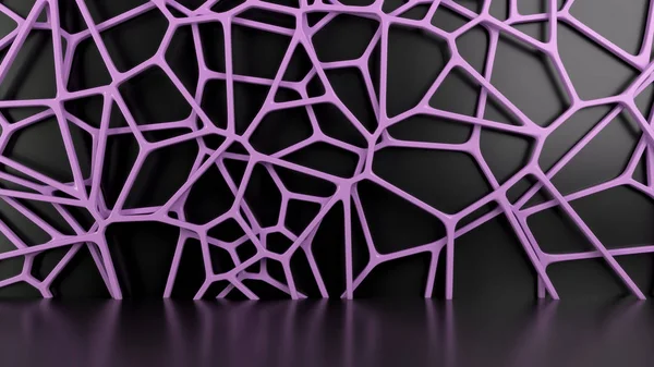 Абстрактна Фіолетова Решітка Чорному Тлі Спікер Решітки Структура Хаотичної Лінії — стокове фото