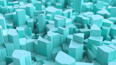 Mavi kırık yüzey. 3d arka plan. 3D render animasyon