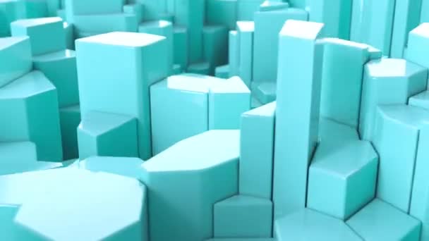 Surface Fracturée Bleue Résumé Fond Animation Rendu — Video