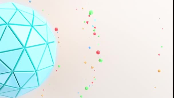 Fond abstrait avec sphère bleue sur la surface blanche. Illustration de rendu 3D 