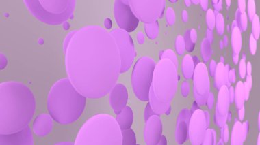 Mor yuvarlak yüzey-in beyaz arka plan üzerinde rasgele boyutu. Arka plan daire ile. Bulut çevrelerin duvar önünde. 3D render illüstrasyon