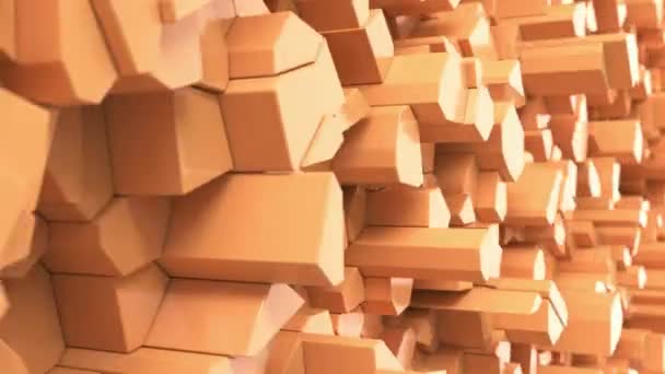 Surface fracturée orange. Résumé de fond 3d. Animation de rendu 3D 