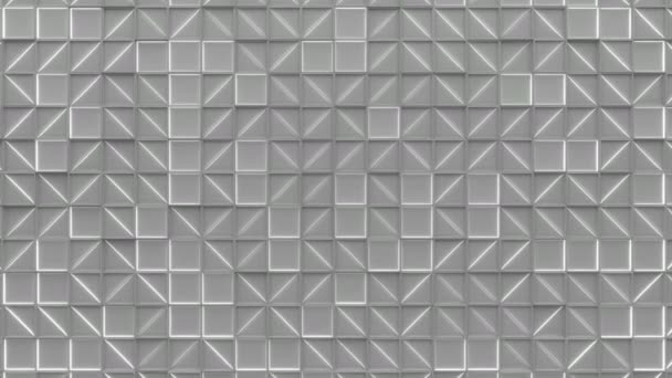 Mur Tuiles Rectangulaires Blanches Avec Des Éléments Blancs Lumineux Grille — Video