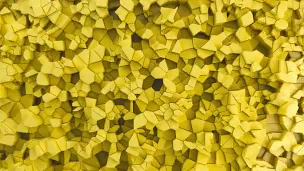 Жовта Переломна Поверхня Абстрактний Фон Анімація Рендеринга — стокове відео