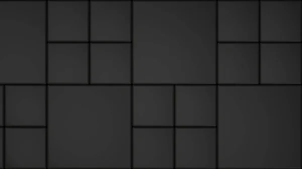 Patrón Cubos Negros Diferentes Tamaños Fondo Abstracto Geométrico Ilustración Representación — Foto de Stock